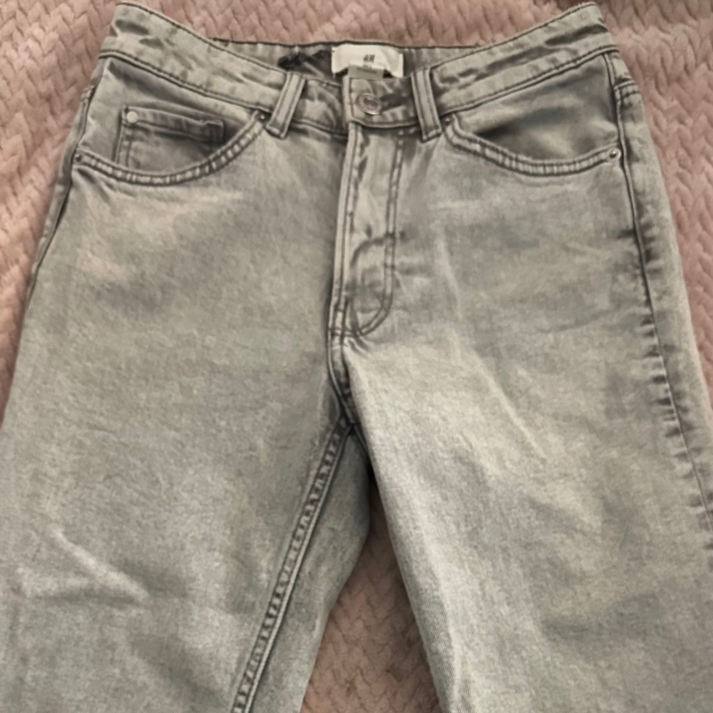 H&M Low rise Staight Washed OUT GREY JEANS